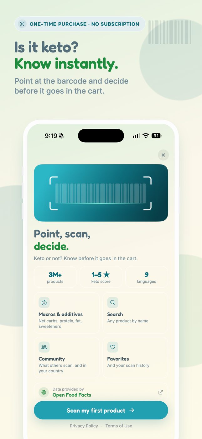 Keto Barcode Scanner
