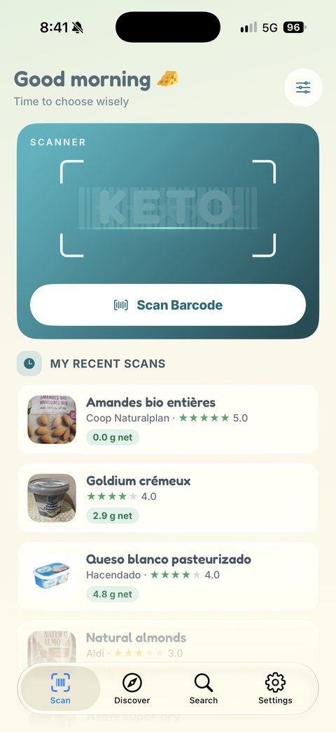 Keto Barcode Scanner
